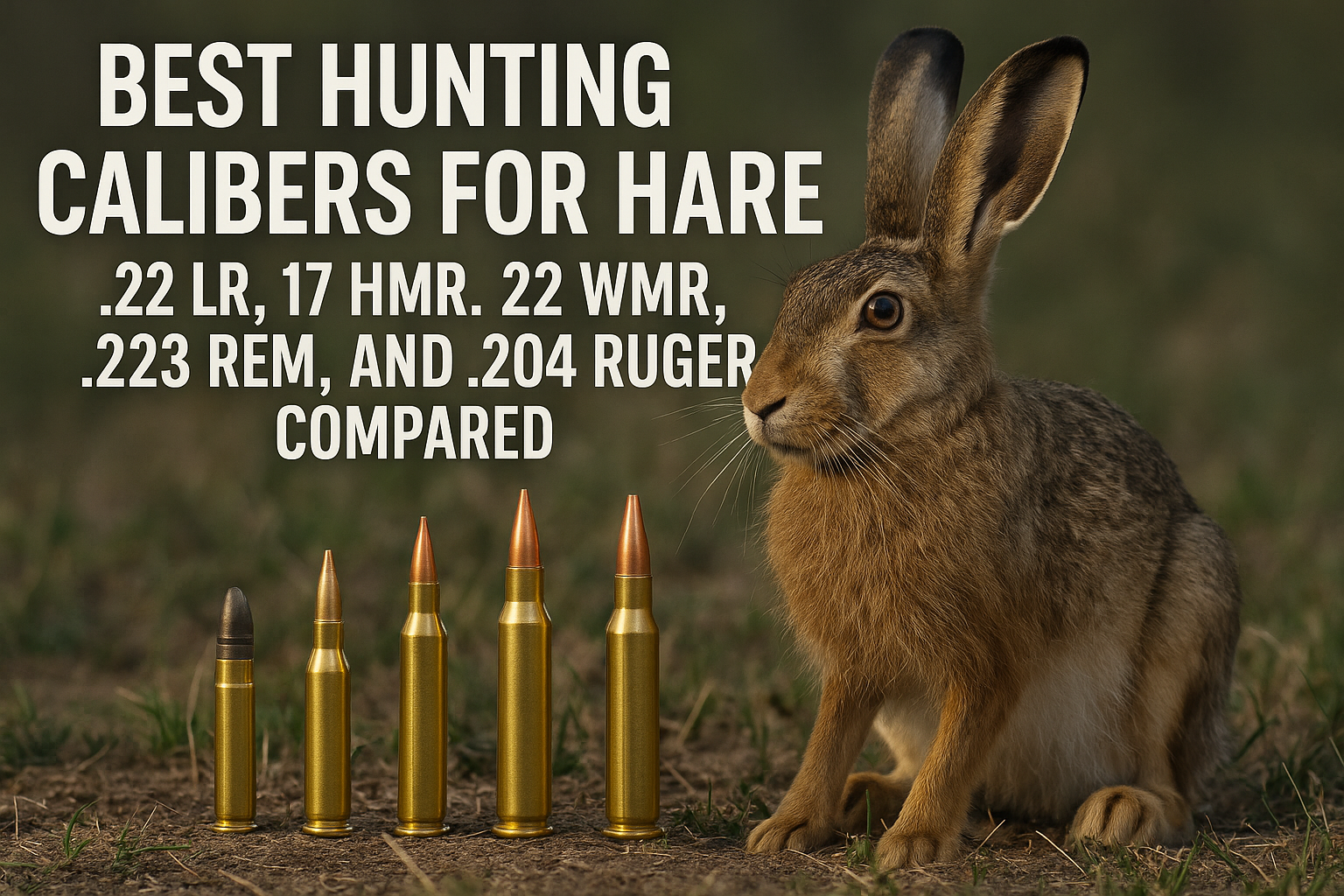 Best Hunting Calibers for Hare: .22 LR, .17 HMR, .22 WMR, .223 Rem, and .204 Ruger Compared