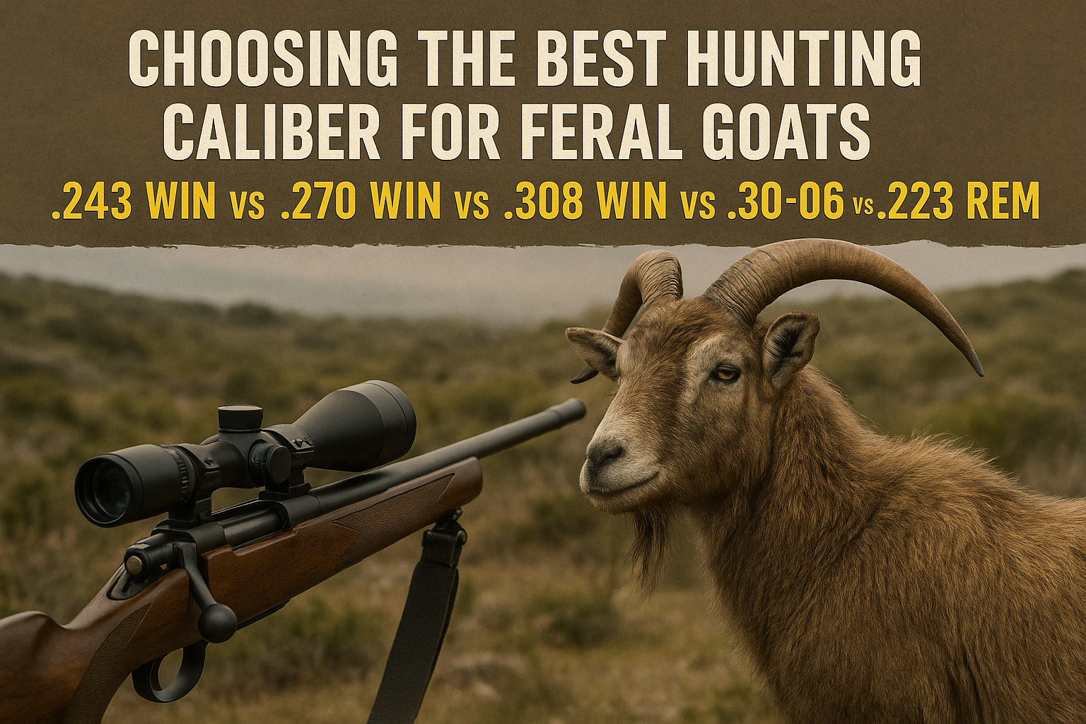 Choosing the Best Hunting Caliber for Feral Goats: .243 Win vs .270 Win vs .308 Win vs .30-06 vs .223 Rem