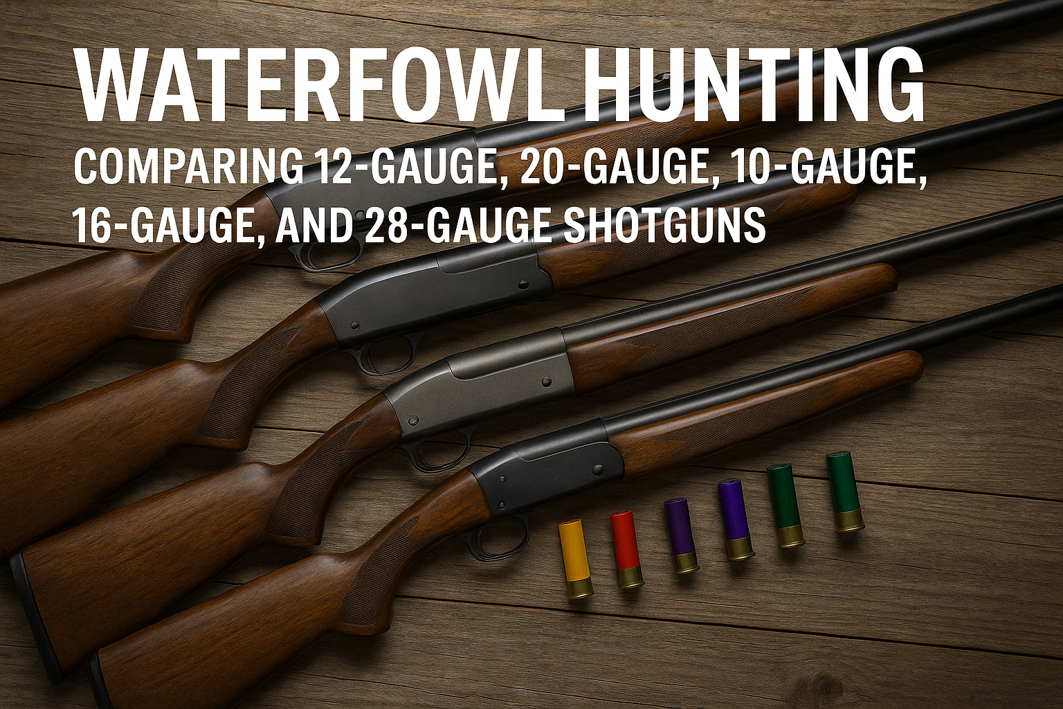 Waterfowl Hunting: Comparing 12-Gauge, 20-Gauge, 10-Gauge, 16-Gauge, and 28-Gauge Shotguns