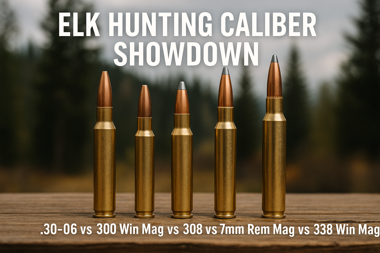 Elk Hunting Caliber Showdown: .30-06 vs .300 Win Mag vs .308 vs 7mm Rem Mag vs .338 Win Mag