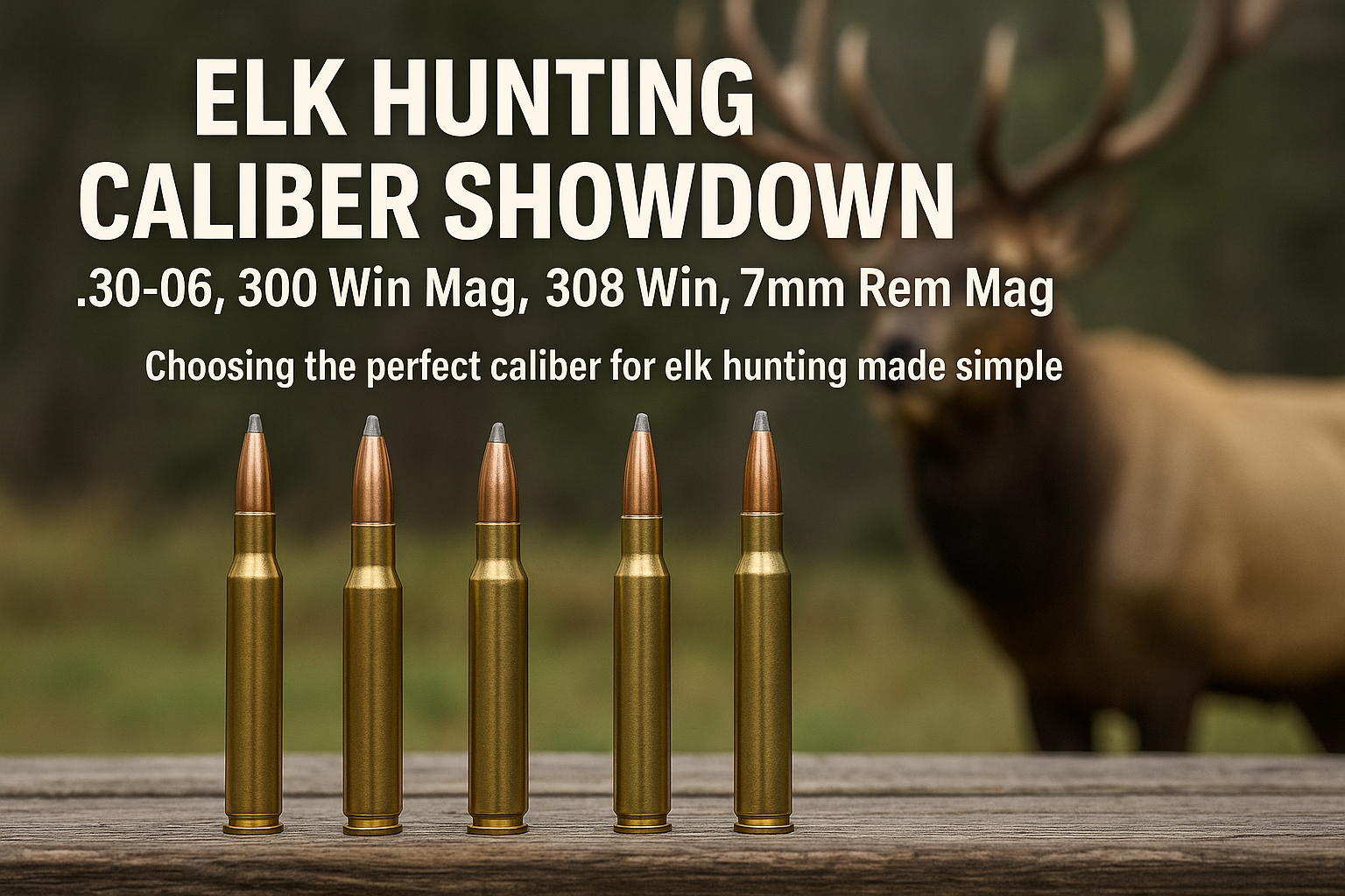 Elk Hunting Caliber Showdown: Comparing .30-06, .300 Win Mag, .308 Win, 7mm Rem Mag, and .338 Win Mag