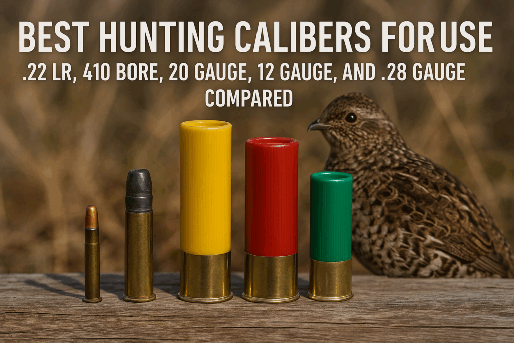 Best Hunting Calibers for Grouse: .22 LR, .410 Bore, 20 Gauge, 12 Gauge, and .28 Gauge Compared