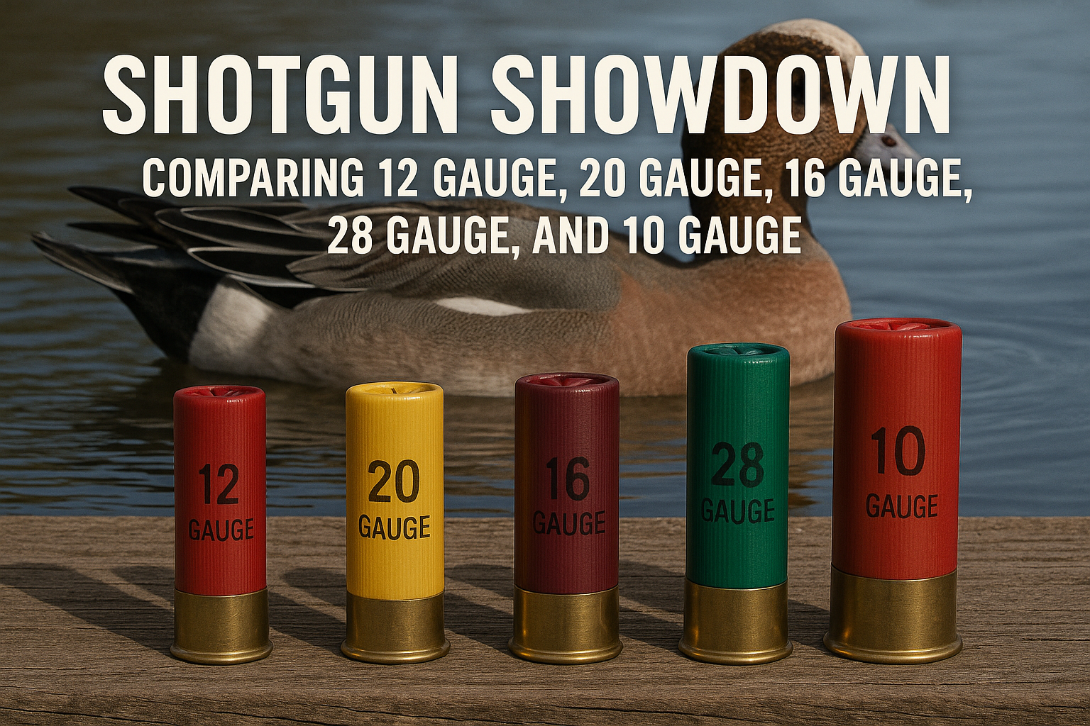 Shotgun Showdown: Comparing 12 Gauge, 20 Gauge, 16 Gauge, 28 Gauge, and 10 Gauge for Hunting Wigeon