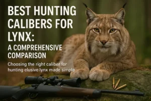 Comparison table of .22-250, .243, .223, .30-30, .17 HMR for lynx hunting (power, range, recoil, pelt