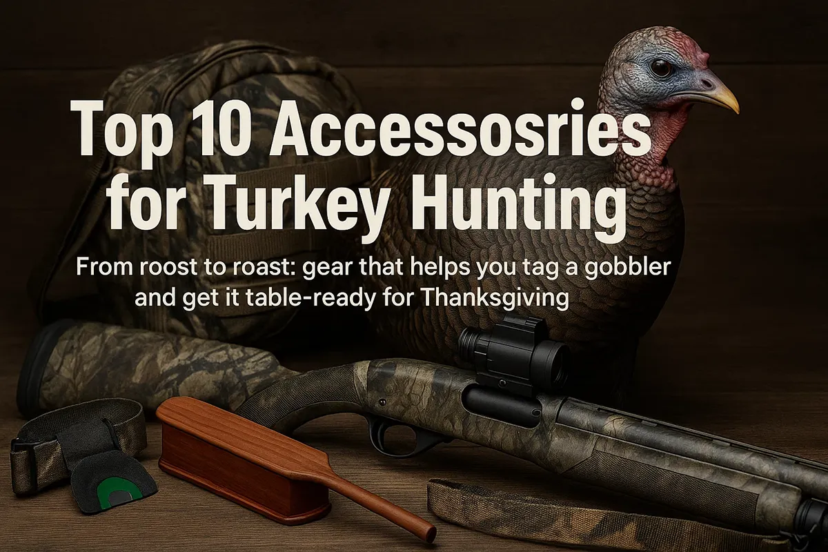 Turkey hunting gear laid out for a Thanksgiving-season hunt