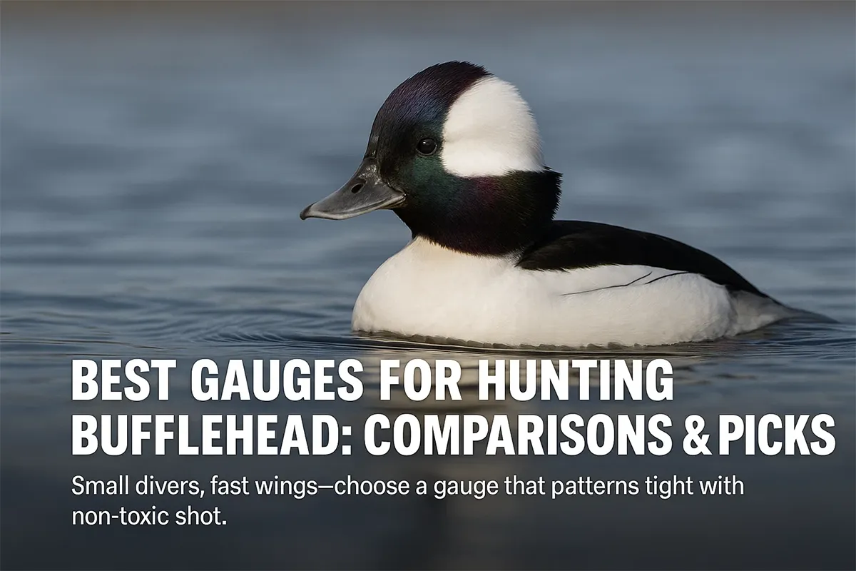 Bufflehead duck in flight over open water