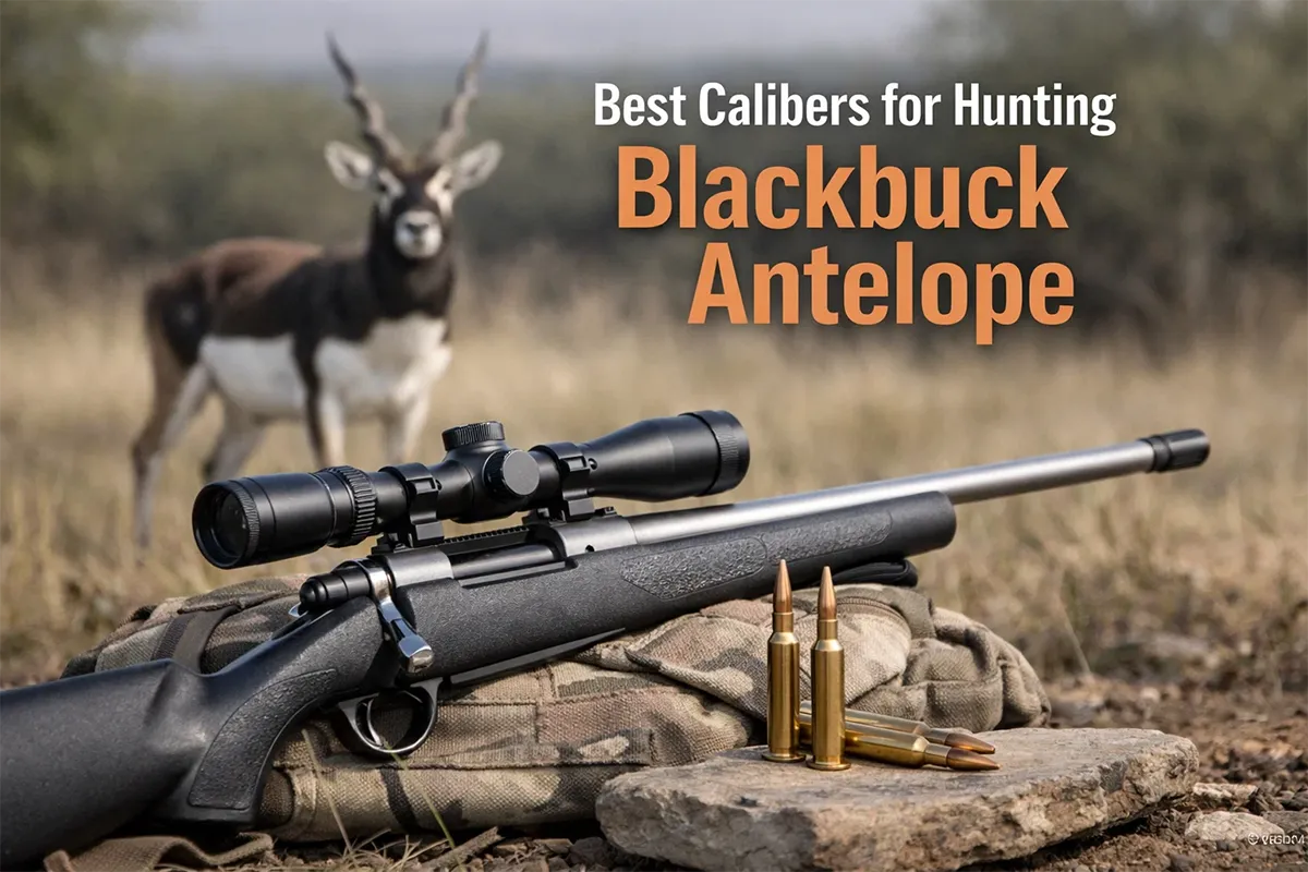Blackbuck antelope standing in open grassland habitat