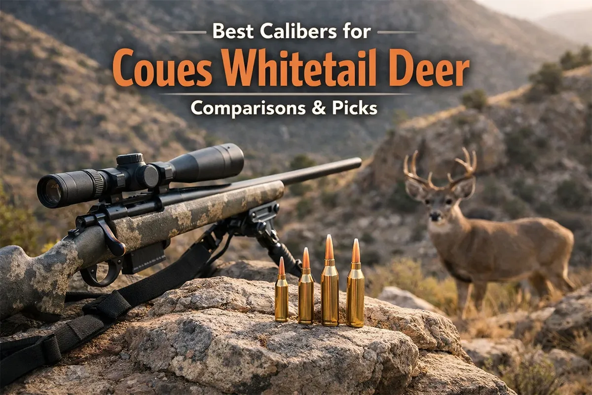 Coues Whitetail Deer in rugged desert mountain terrain