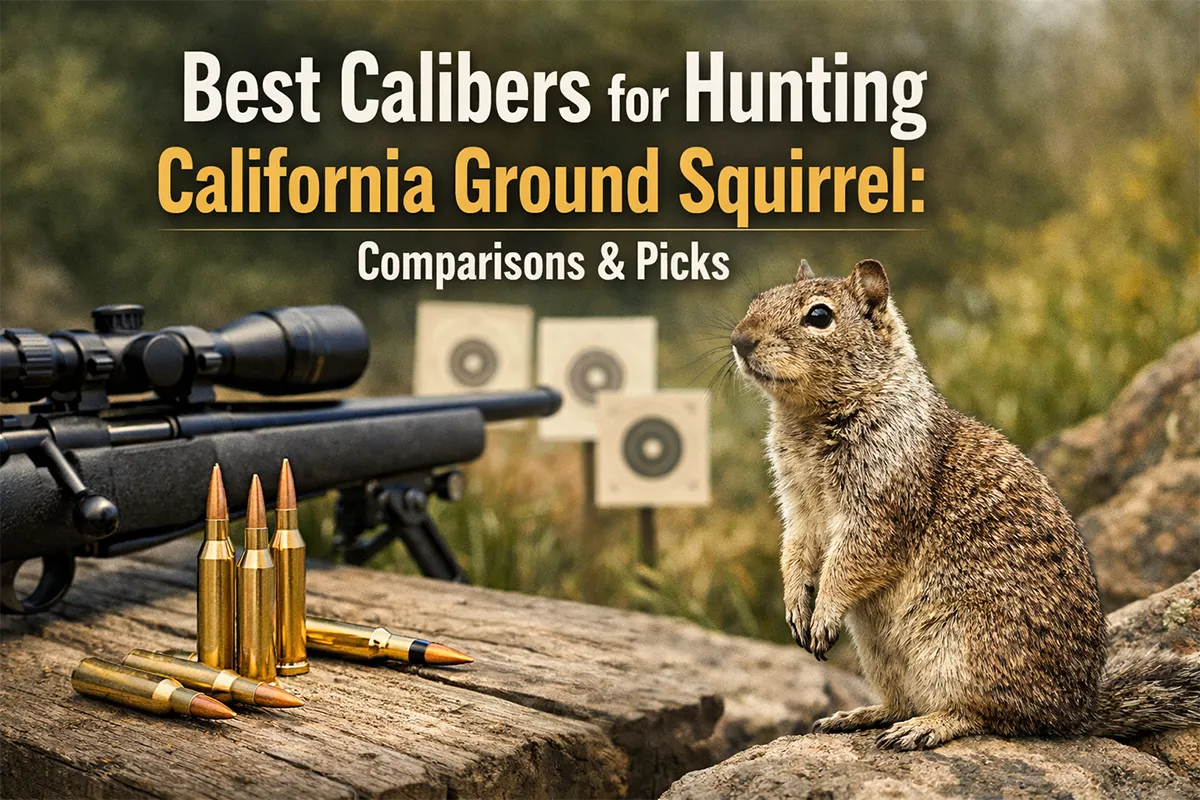 Best calibers for hunting California ground squirrel in open farm and grassland terrain