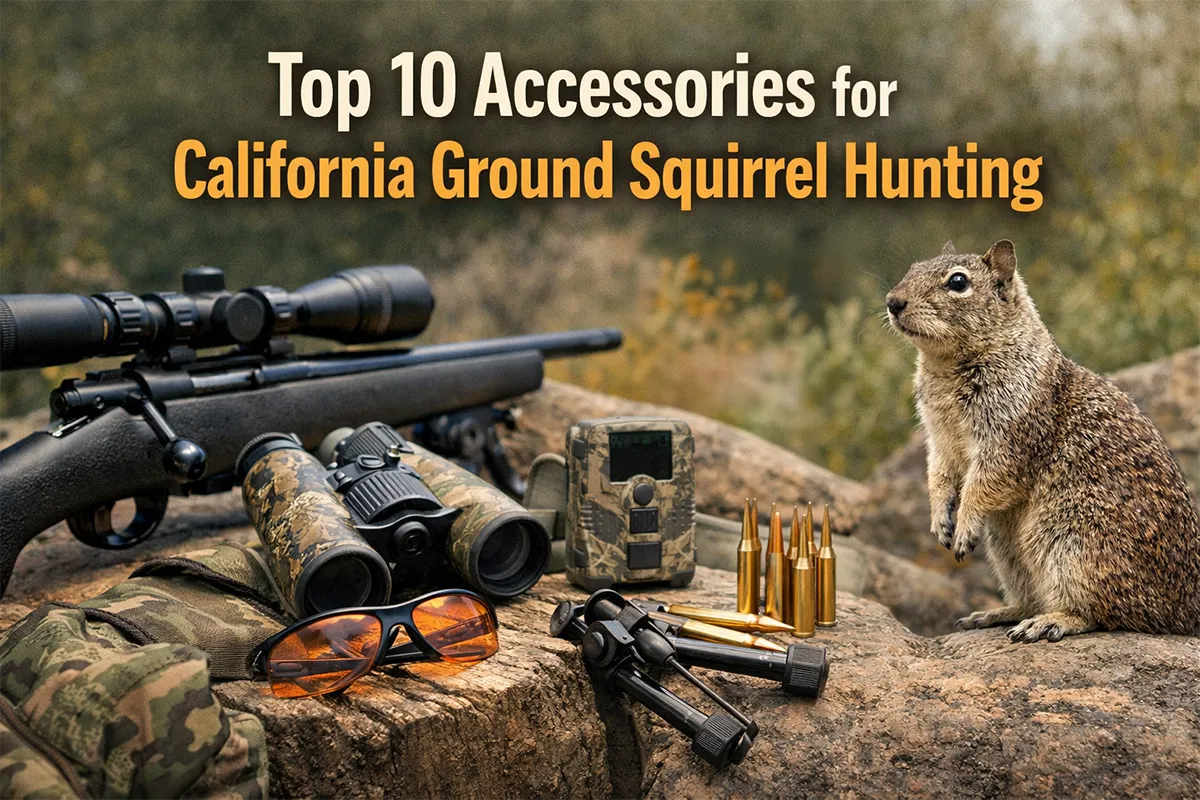 Top accessories for California ground squirrel hunting in open fields and ranch country