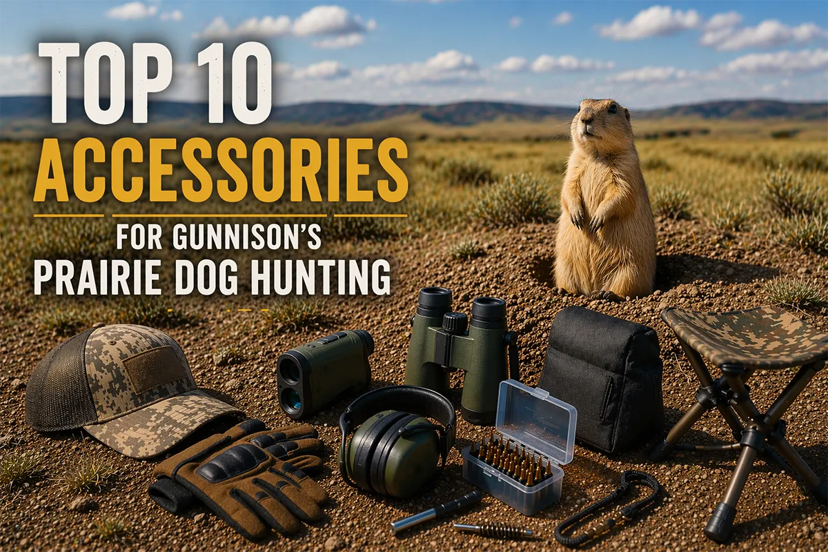 Prairie dog hunting setup in open Western grassland