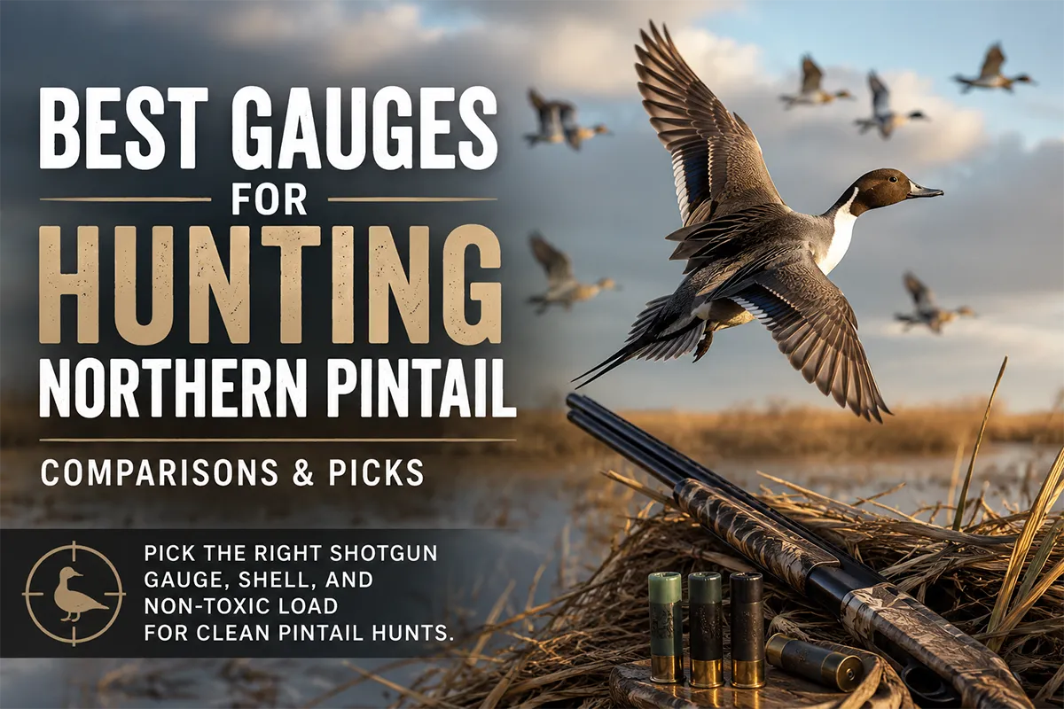 Northern pintail hunting shotgun gauges and non-toxic waterfowl shells