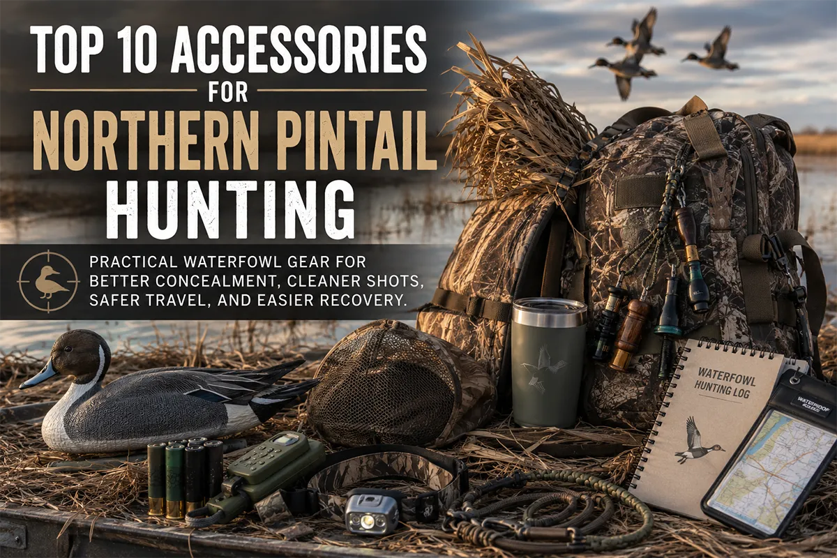 Northern pintail hunting accessories for waterfowl hunters in marshes and fields
