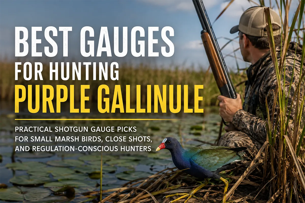 Shotgun shells and marsh hunting gear for purple gallinule hunting