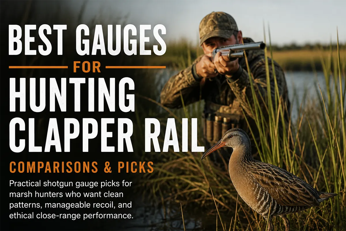 Shotgun gauges and marsh hunting gear for clapper rail