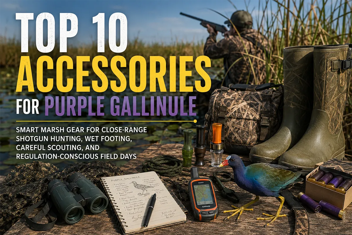 Purple gallinule hunting accessories for marsh and wetland hunting