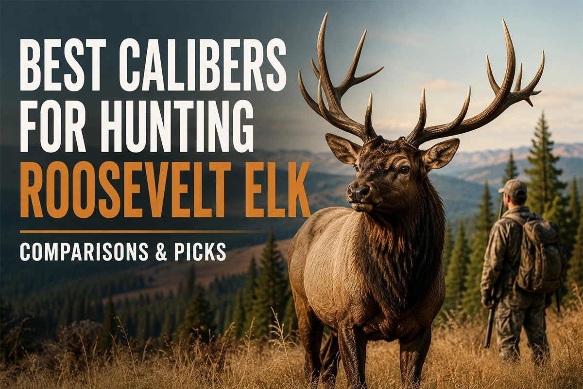 Roosevelt elk bull in coastal timber habitat