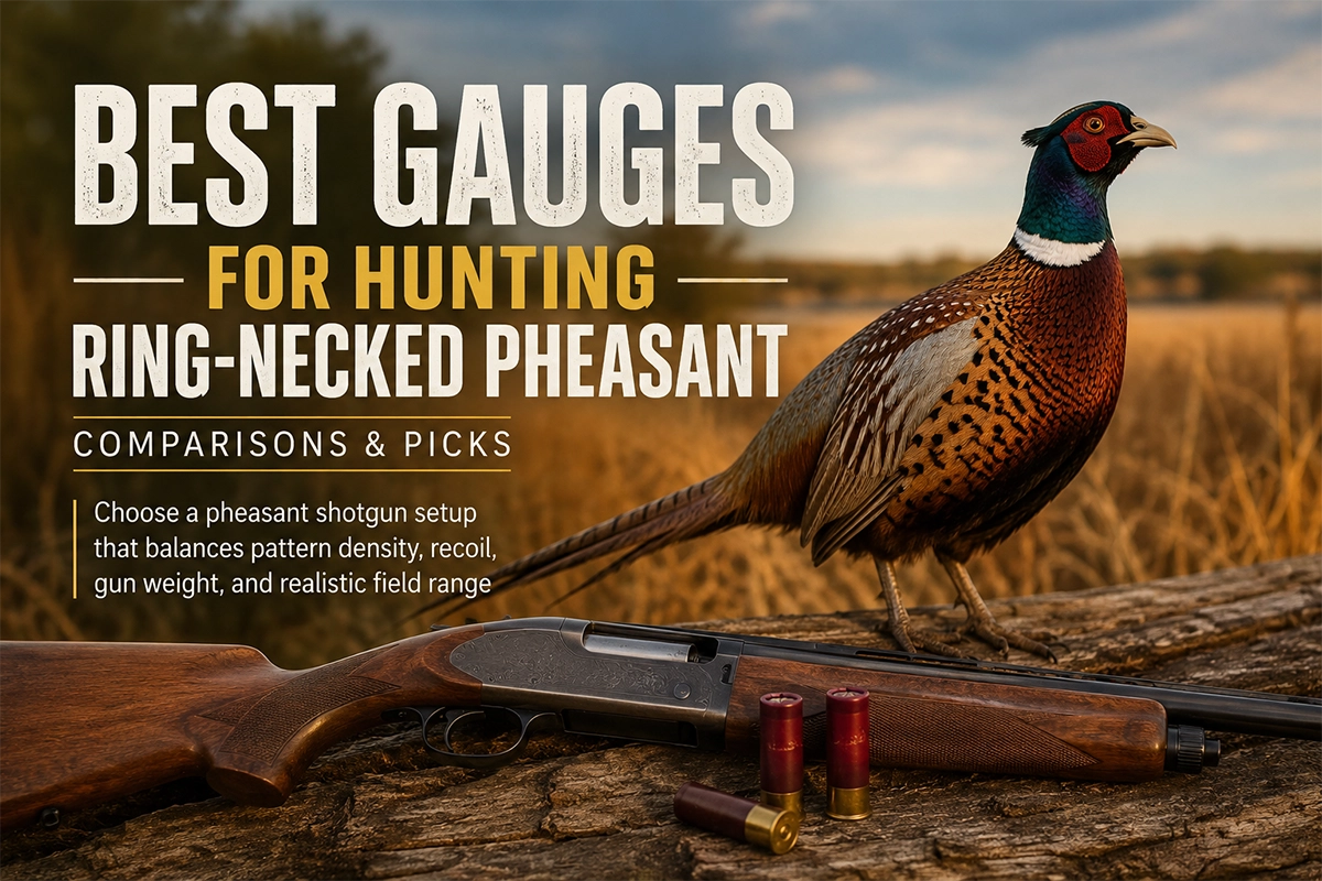 Ring-necked pheasant hunter carrying a field shotgun through upland grass cover