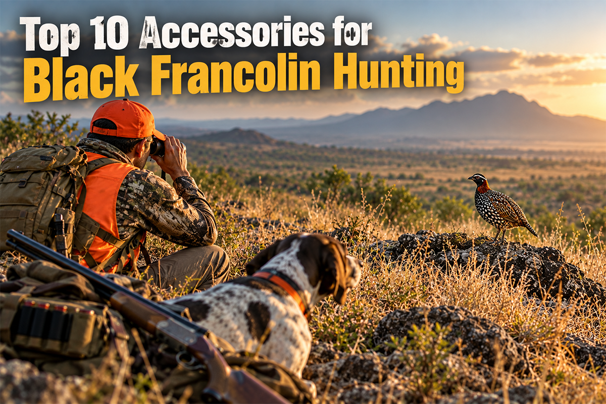 Black Francolin hunting accessories for Hawaiian upland bird terrain